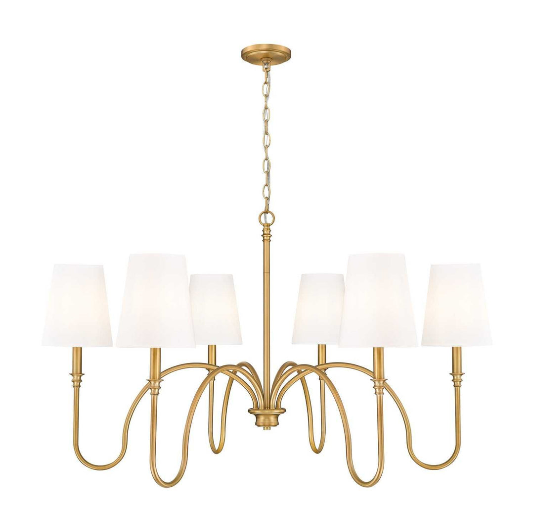 Jisele Six Light Chandelier in Rubbed Brass Z-Lite Canada