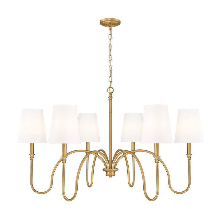 Jisele Six Light Chandelier in Rubbed Brass Z-Lite Canada