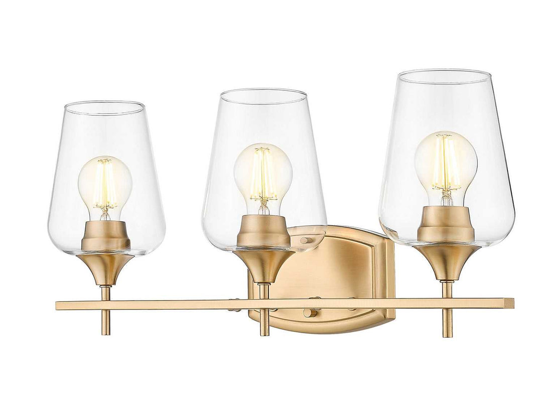 Joliet Three Light Vanity in Burnished Brass Z-Lite Canada