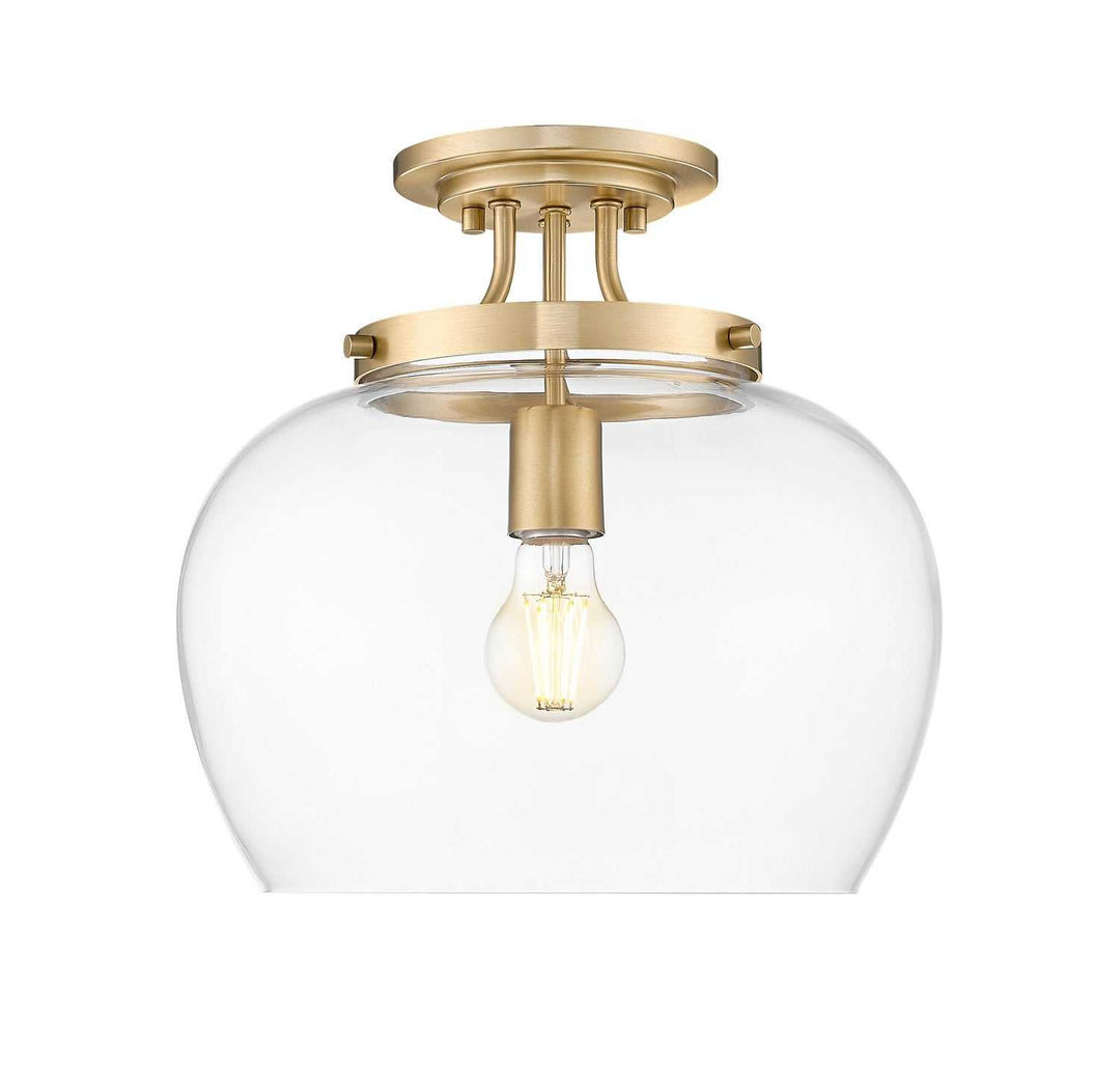 Joliet One Light Semi Flush Mount in Burnished Brass Z-Lite Canada
