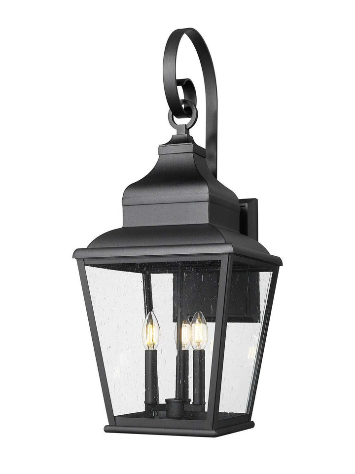 Raphael Three Light Outdoor Wall Mount in Sand Black Z-Lite Canada