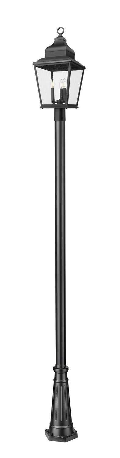 Raphael Three Light Outdoor Post Mount in Sand Black Z-Lite Canada
