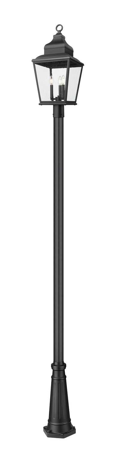Raphael Three Light Outdoor Post Mount in Sand Black Z-Lite Canada