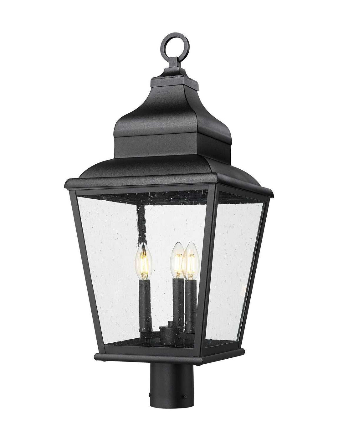Raphael Three Light Outdoor Post Mount in Sand Black Z-Lite Canada