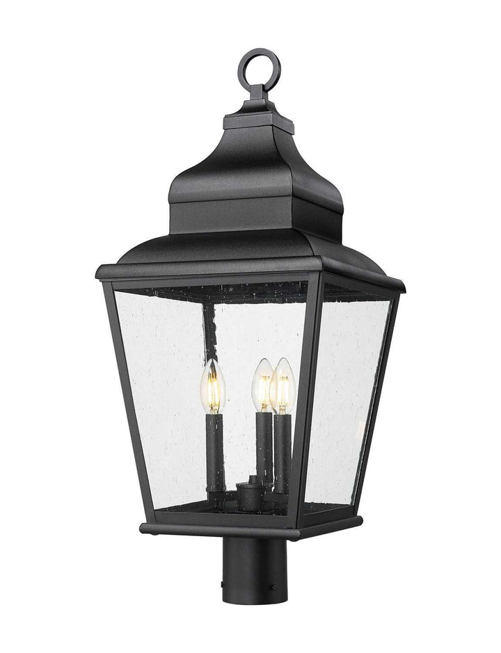 Raphael Three Light Outdoor Post Mount in Sand Black Z-Lite Canada