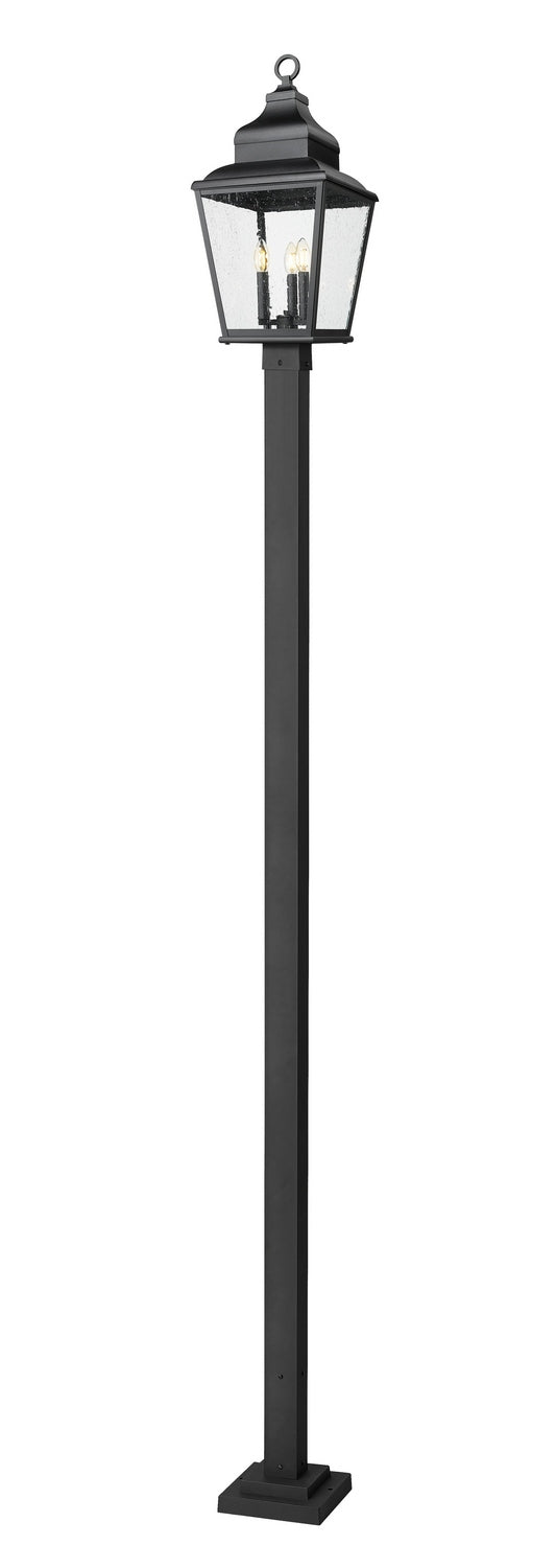Raphael Three Light Outdoor Post Mount in Sand Black Z-Lite Canada