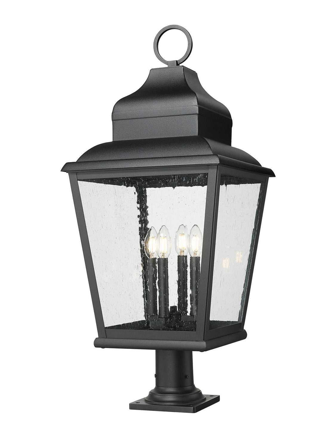 Raphael Four Light Outdoor Pier Mount in Sand Black Z-Lite Canada