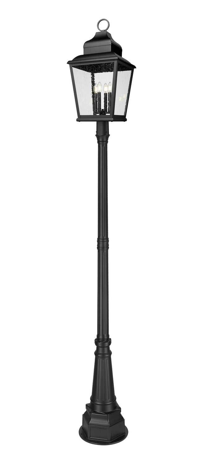 Raphael Four Light Outdoor Post Mount in Sand Black Z-Lite Canada