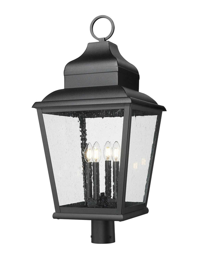 Raphael Four Light Outdoor Post Mount in Sand Black Z-Lite Canada