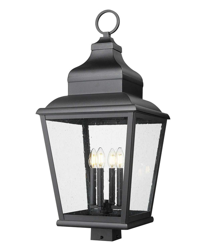 Raphael Four Light Outdoor Post Mount in Sand Black Z-Lite Canada