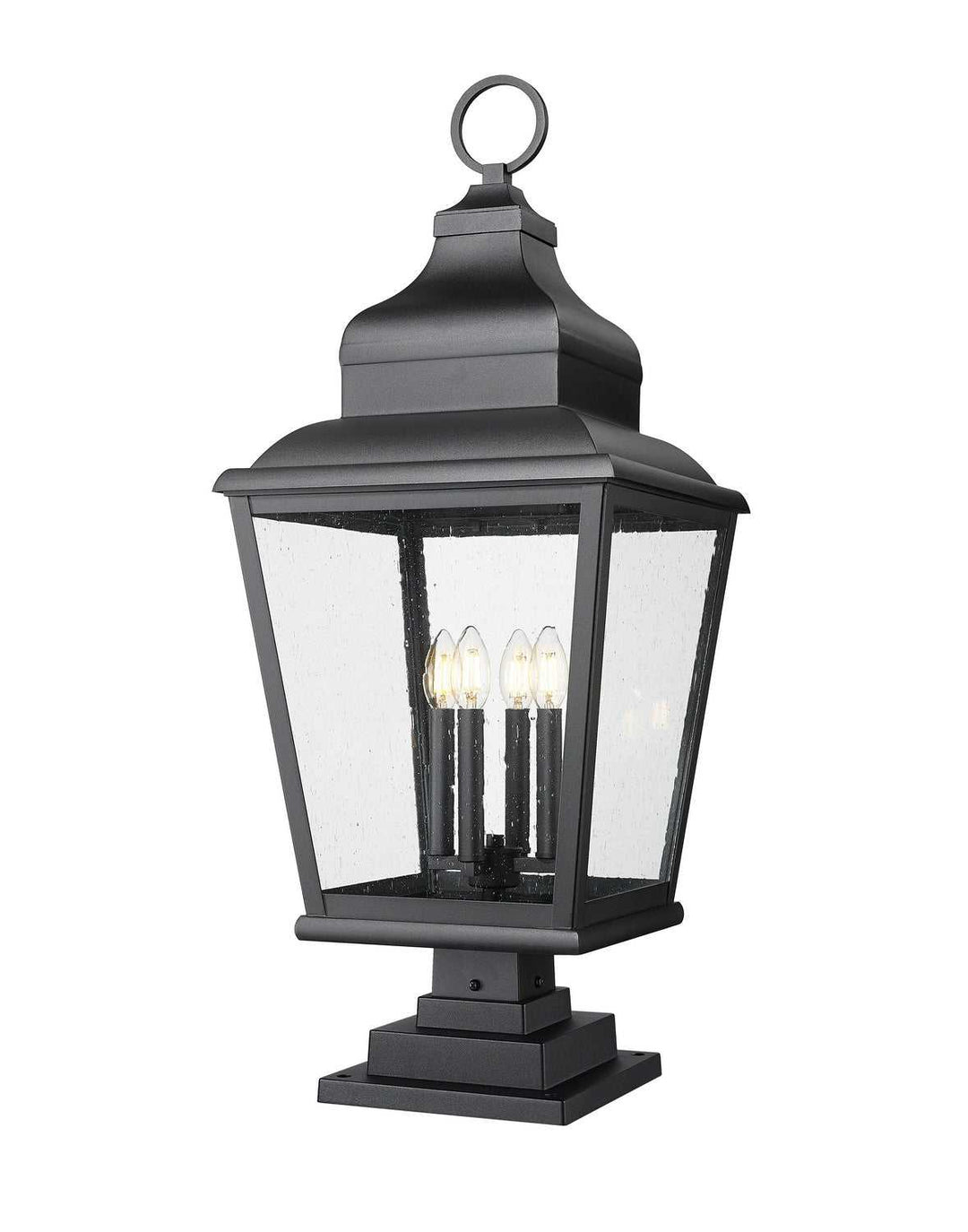 Raphael Four Light Outdoor Pier Mount in Sand Black Z-Lite Canada