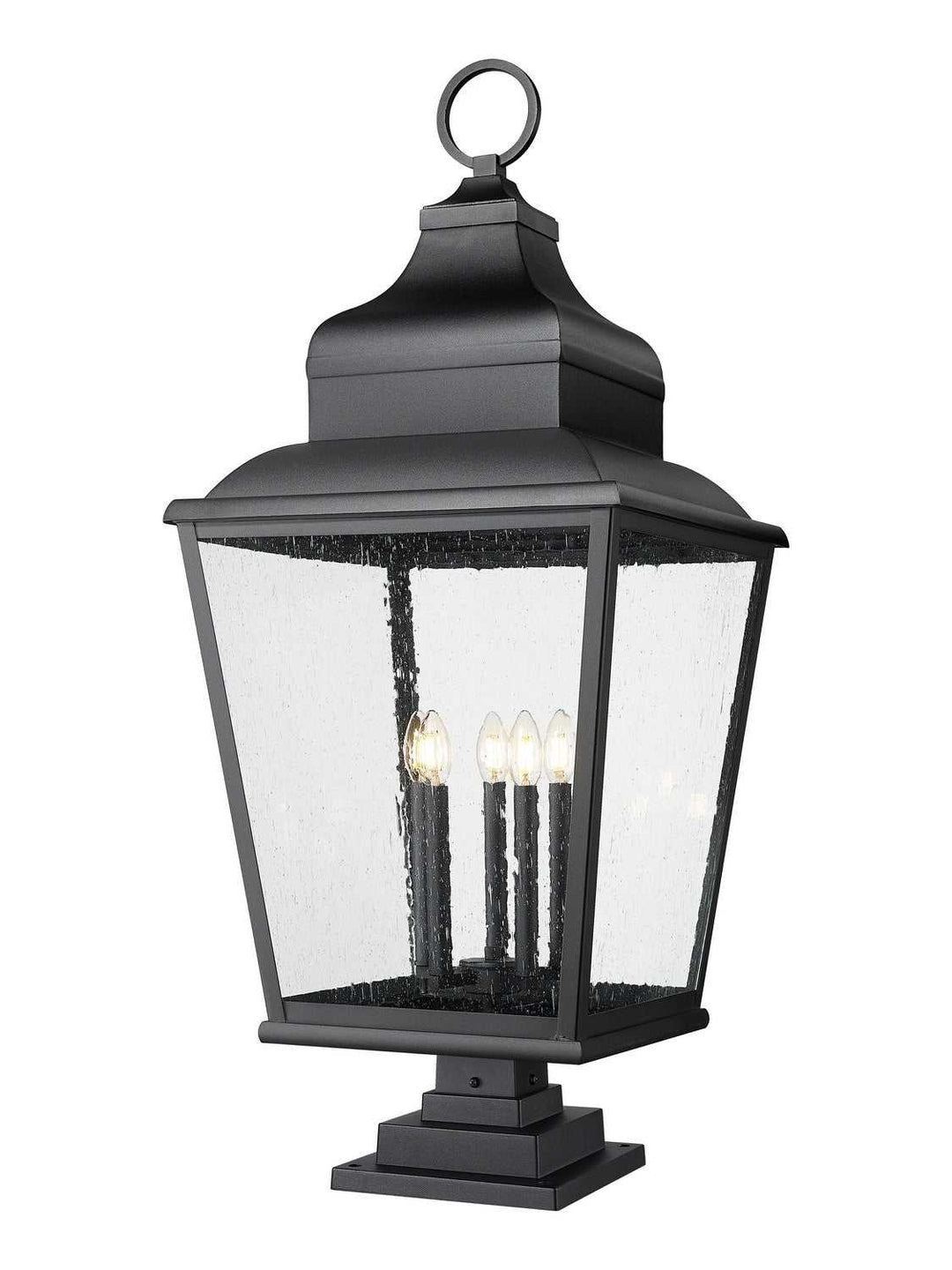 Raphael Five Light Outdoor Pier Mount in Sand Black Z-Lite Canada