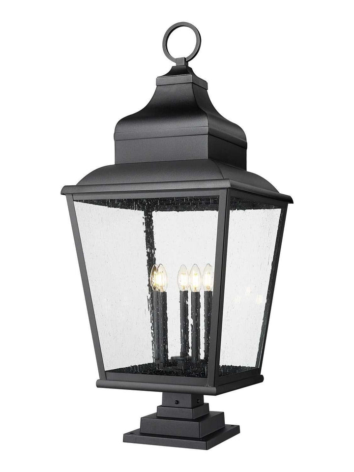 Raphael Five Light Outdoor Pier Mount in Sand Black Z-Lite Canada