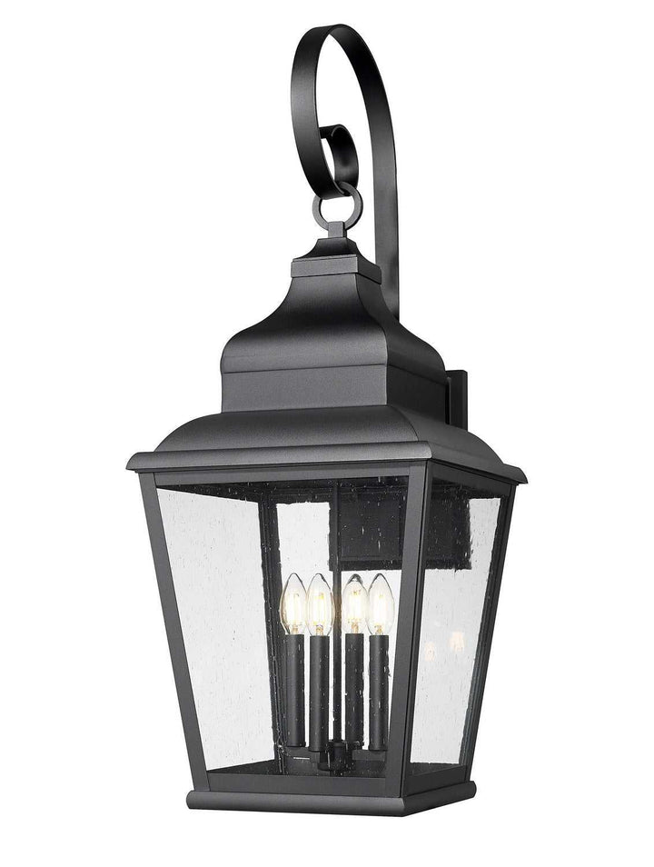 Raphael Four Light Outdoor Wall Mount in Sand Black Z-Lite Canada