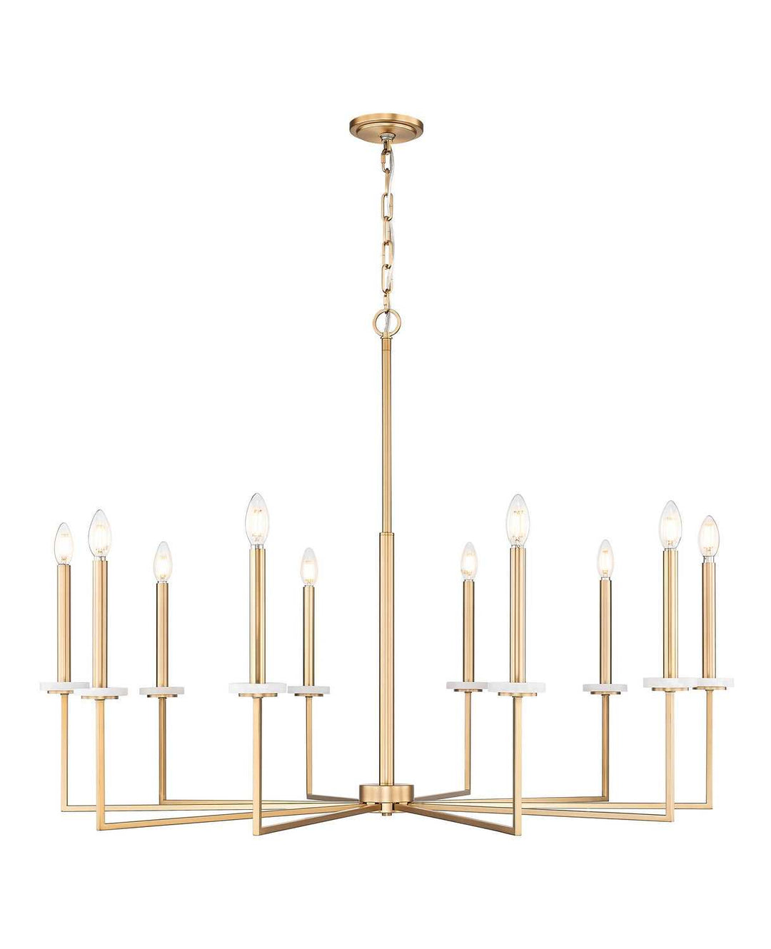 Gaultier Ten Light Chandelier in Modern Gold Z-Lite Canada