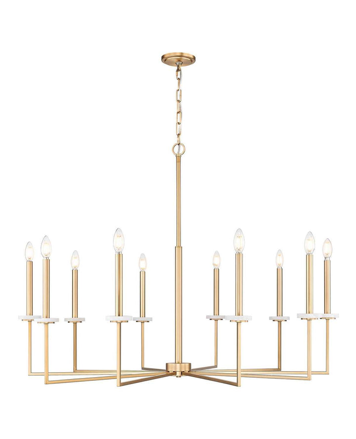Gaultier Ten Light Chandelier in Modern Gold Z-Lite Canada