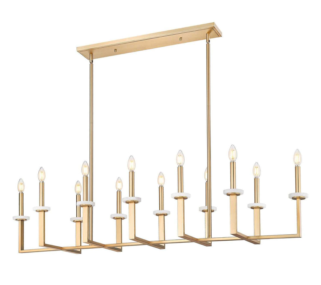 Gaultier 12 Light Linear Chandelier in Modern Gold Z-Lite Canada