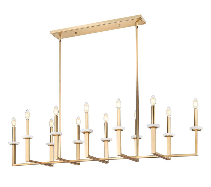 Gaultier 12 Light Linear Chandelier in Modern Gold Z-Lite Canada