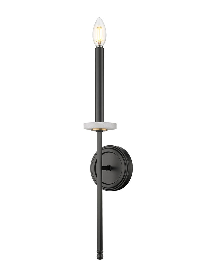 Gaultier One Light Wall Sconce in Matte Black+Modern Gold Z-Lite Canada