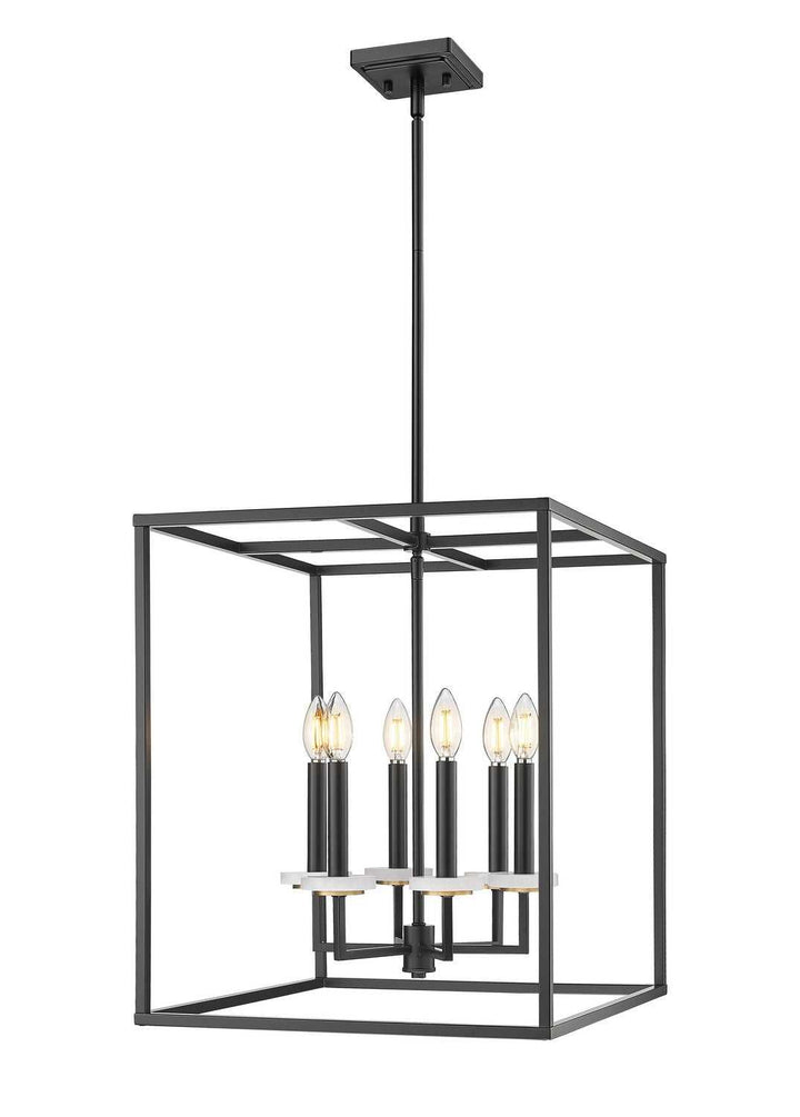 Gaultier Six Light Chandelier in Matte Black+Modern Gold Z-Lite Canada