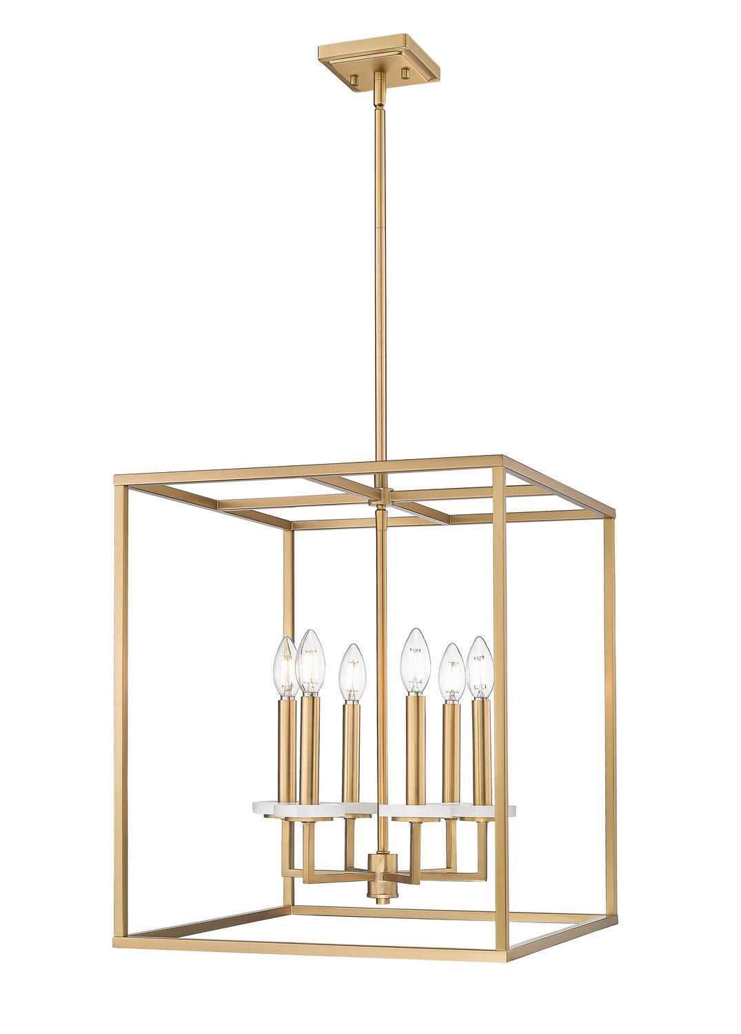 Gaultier Six Light Chandelier in Modern Gold Z-Lite Canada