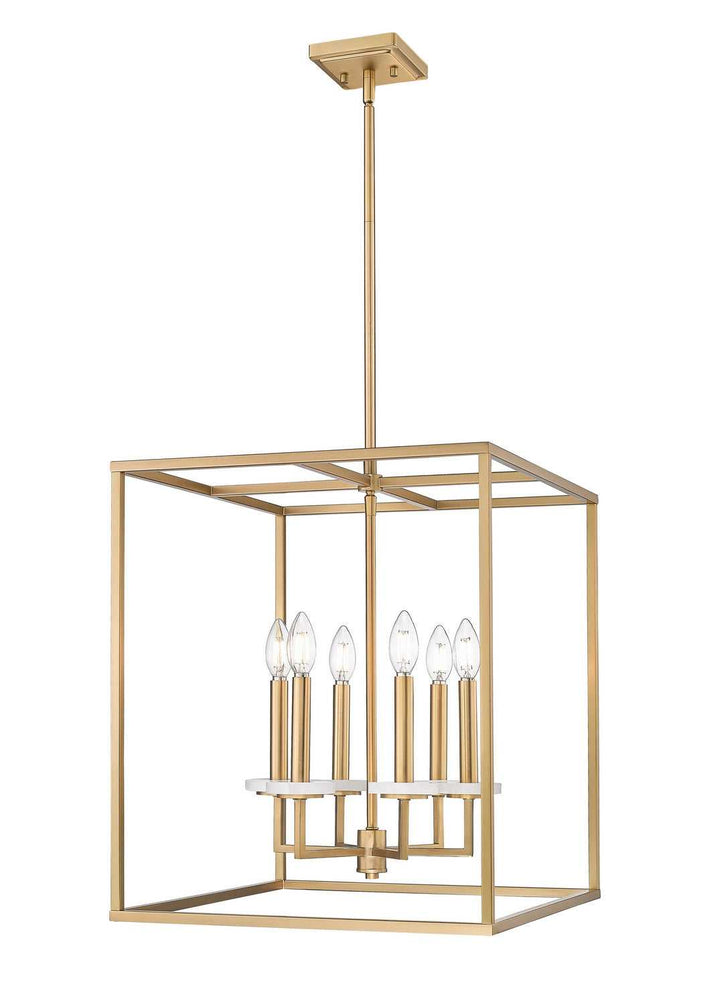 Gaultier Six Light Chandelier in Modern Gold Z-Lite Canada