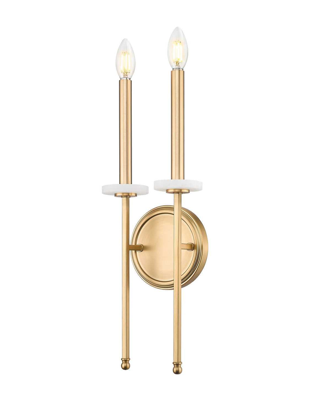 Gaultier Two Light Wall Sconce in Modern Gold Z-Lite Canada