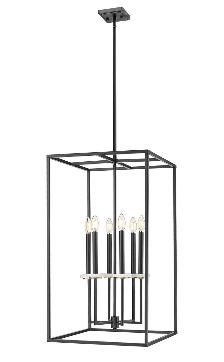 Gaultier Six Light Chandelier in Matte Black+Modern Gold Z-Lite Canada