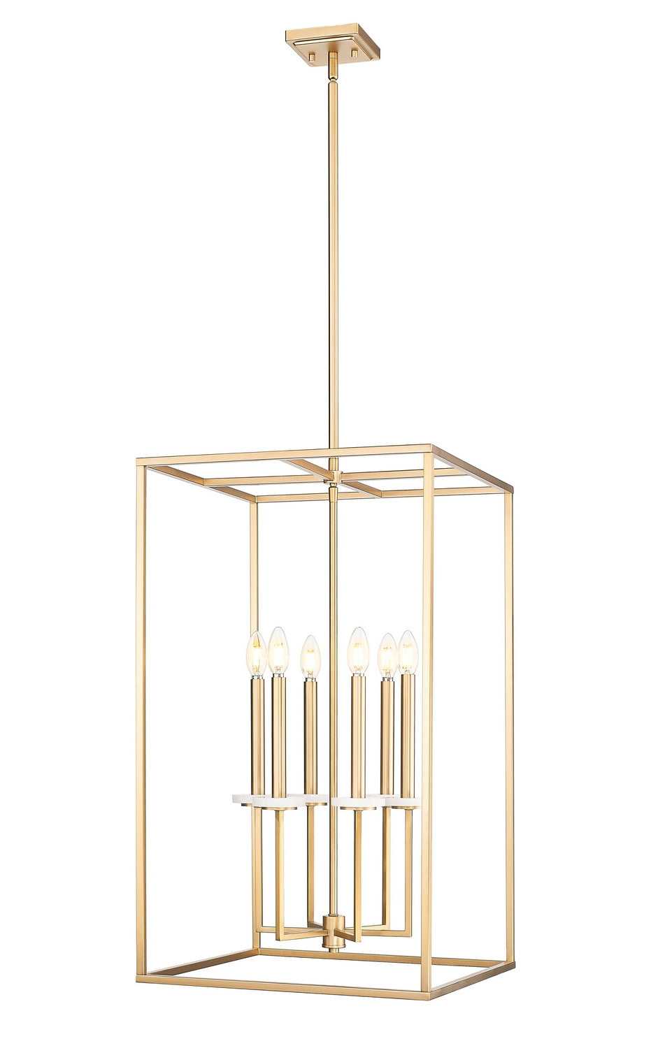 Gaultier Six Light Chandelier in Modern Gold Z-Lite Canada
