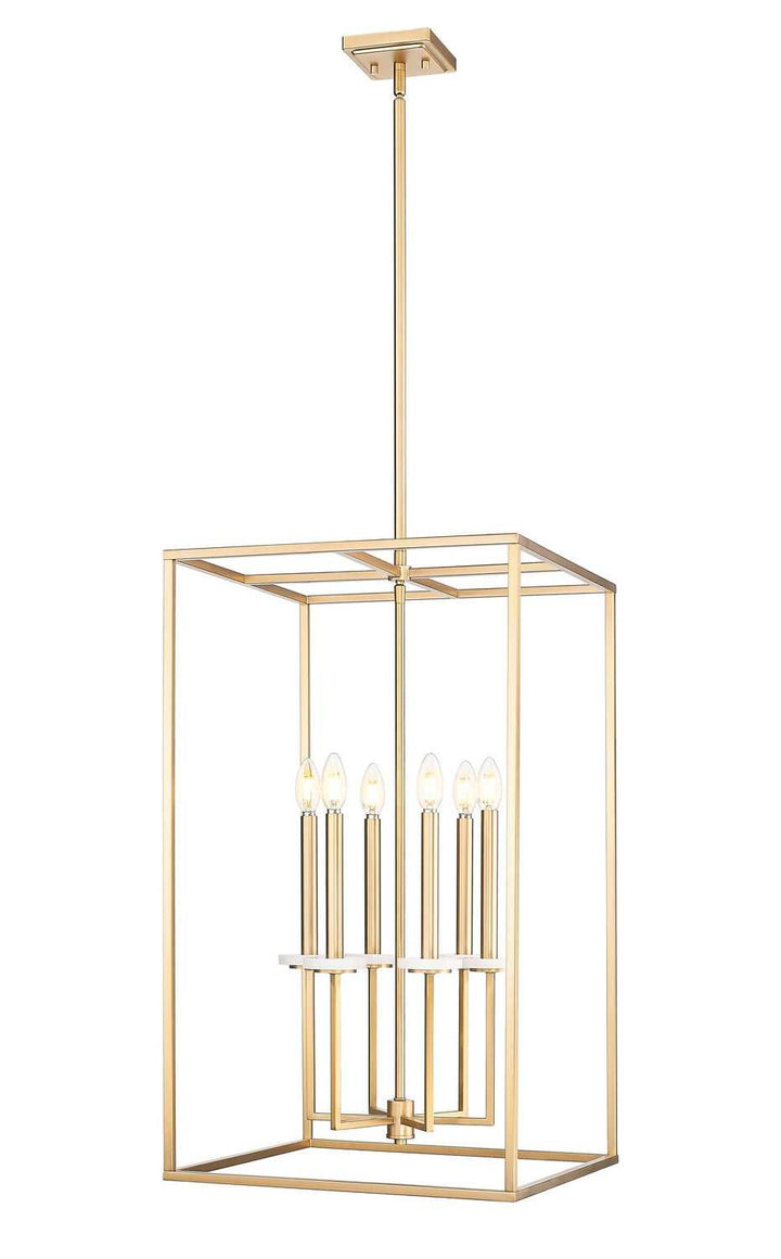 Gaultier Six Light Chandelier in Modern Gold Z-Lite Canada
