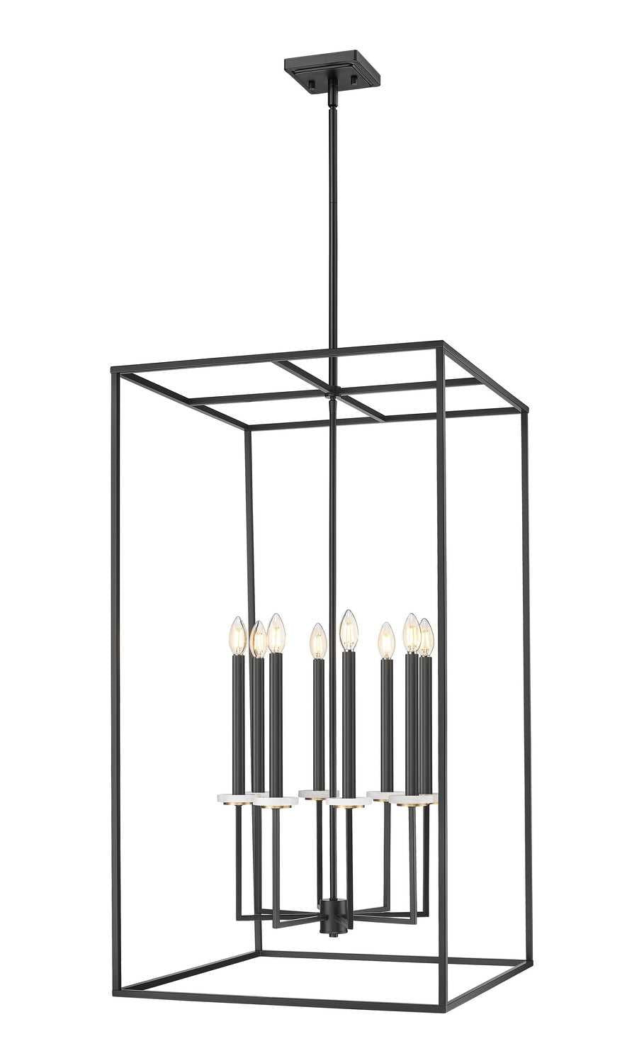 Gaultier Eight Light Chandelier in Matte Black+Modern Gold Z-Lite Canada