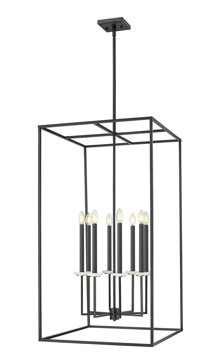 Gaultier Eight Light Chandelier in Matte Black+Modern Gold Z-Lite Canada