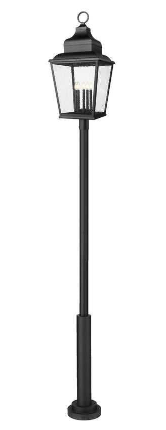 Raphael Five Light Outdoor Post Mount in Sand Black Z-Lite Canada