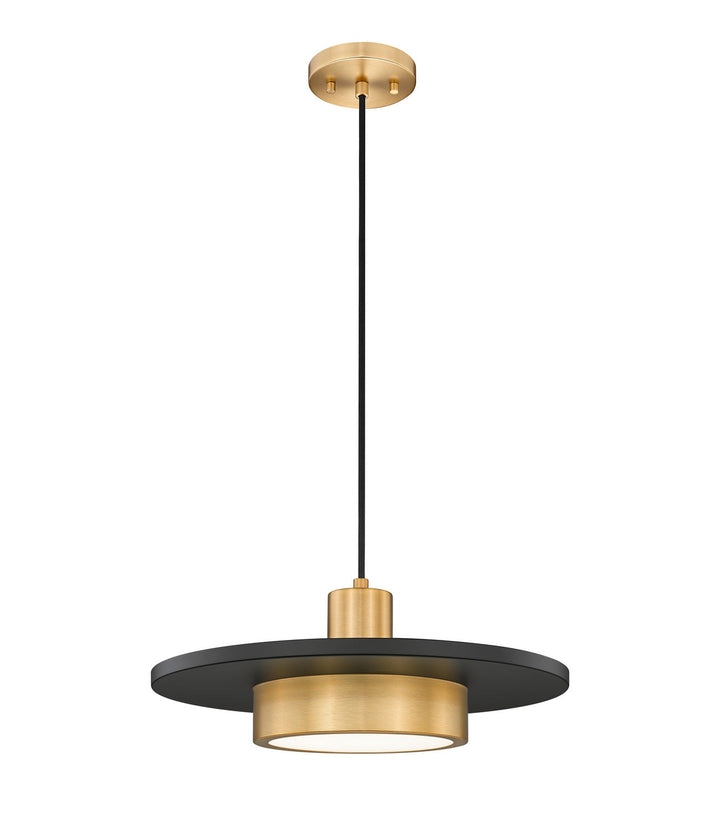 Ludo LED Pendant in Matte Black + Modern Gold Z-Lite Canada