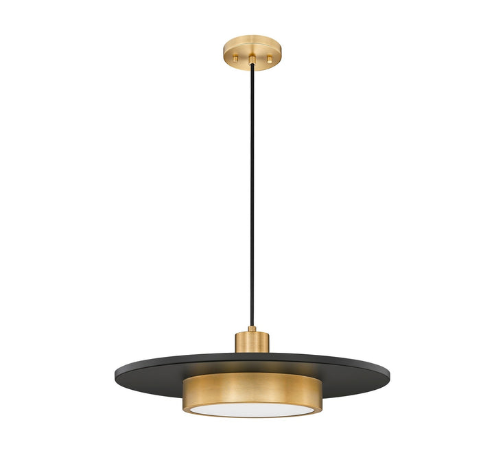 Ludo LED Pendant in Matte Black + Modern Gold Z-Lite Canada