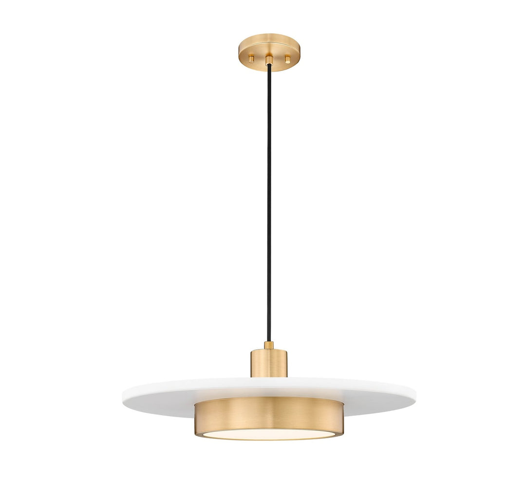 Ludo LED Pendant in Matte White + Modern Gold Z-Lite Canada