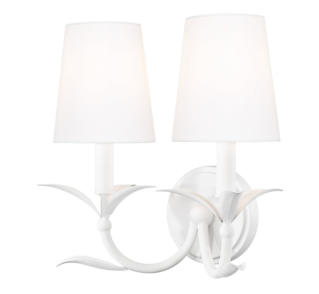 Aslin Two Light Wall Sconce in Textured White Z-Lite Canada