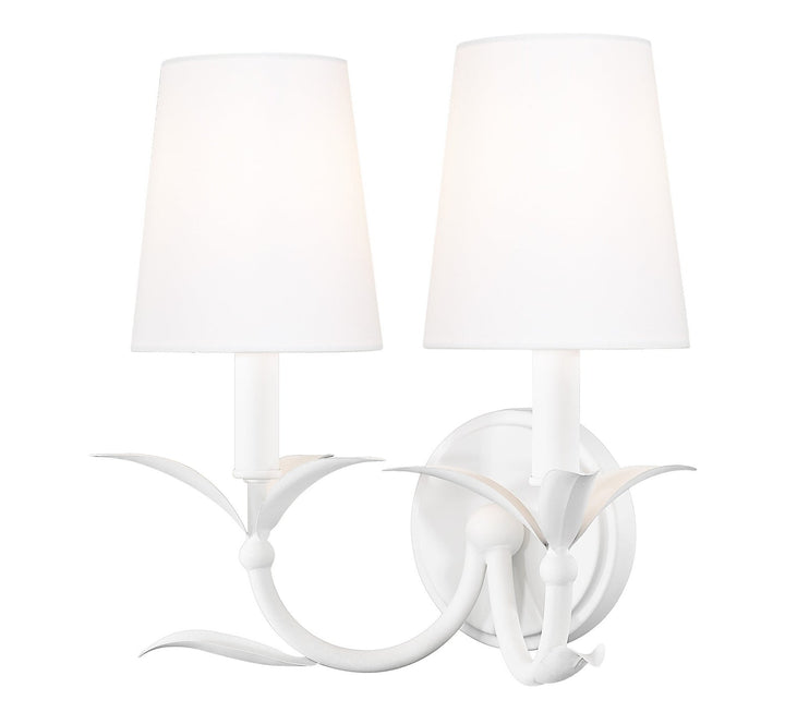 Aslin Two Light Wall Sconce in Textured White Z-Lite Canada