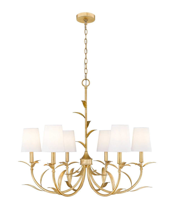 Aslin Six Light Chandelier in Gold Leaf Z-Lite Canada