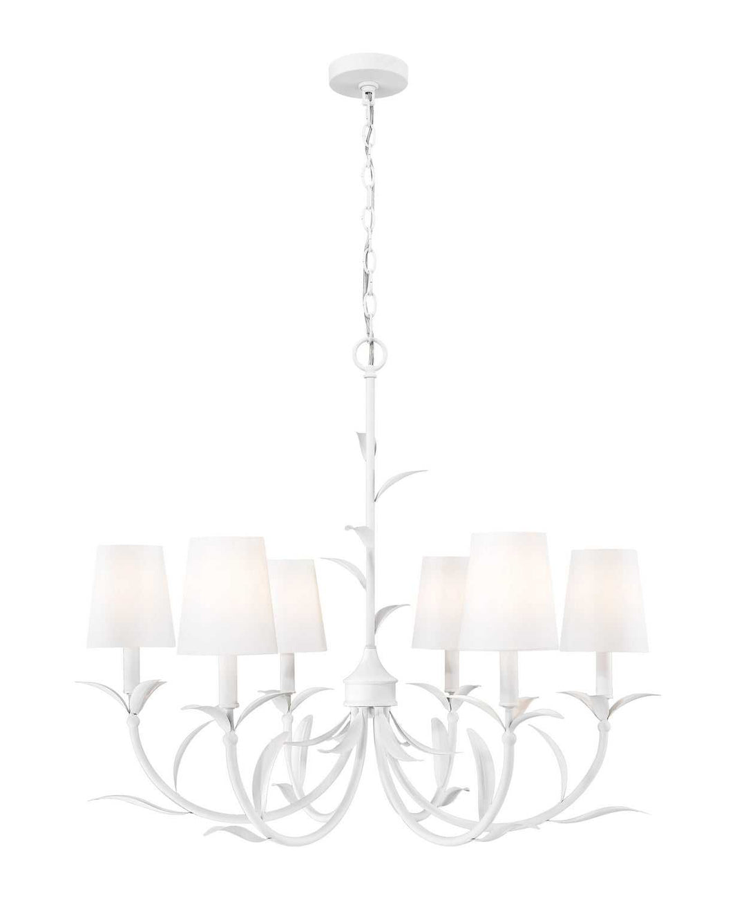 Aslin Six Light Chandelier in Textured White Z-Lite Canada
