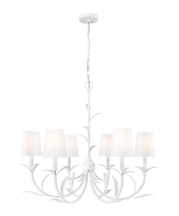 Aslin Six Light Chandelier in Textured White Z-Lite Canada