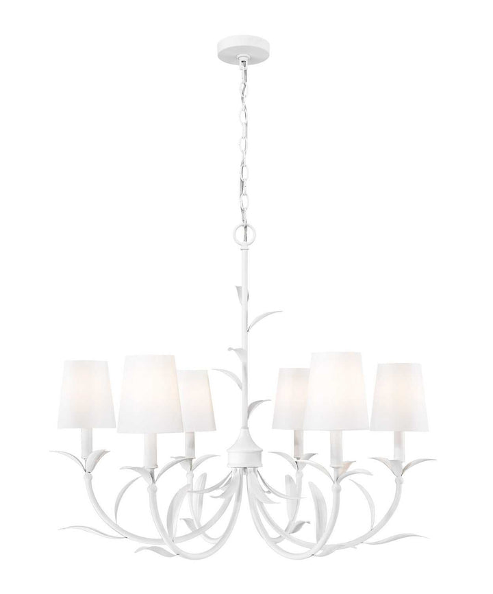 Aslin Six Light Chandelier in Textured White Z-Lite Canada