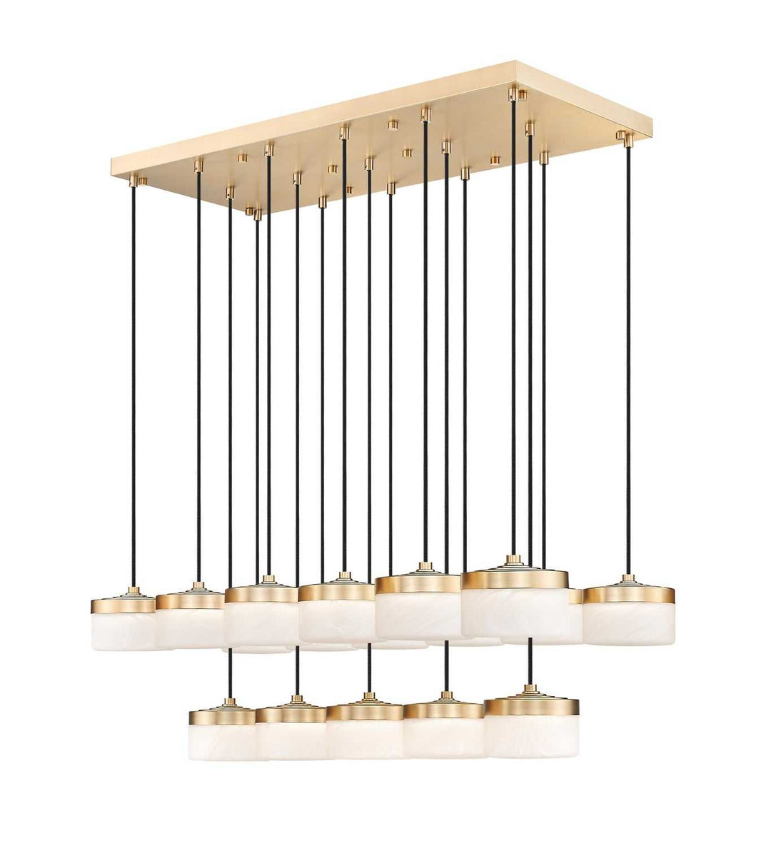 Renaud LED Linear Chandelier in Modern Gold Z-Lite Canada