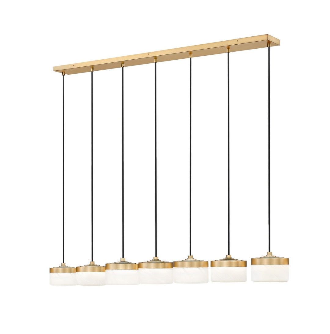Renaud LED Linear Chandelier in Modern Gold Z-Lite Canada