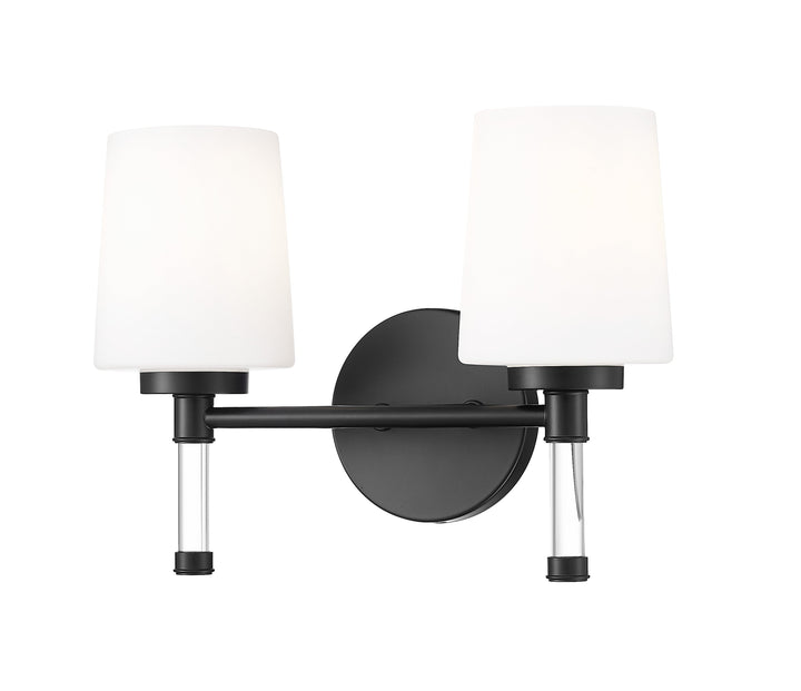 Henri Two Light Vanity in Matte Black Z-Lite Canada