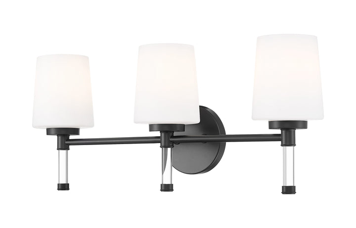 Henri Three Light Vanity in Matte Black Z-Lite Canada