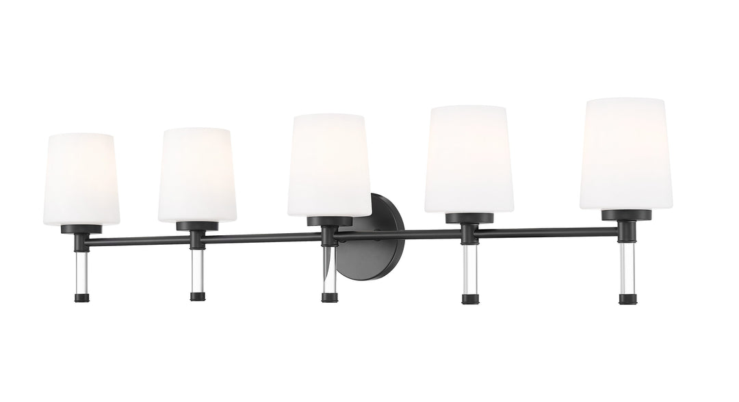Henri Five Light Vanity in Matte Black Z-Lite Canada