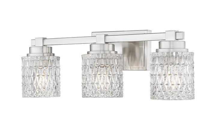 Jacqueline Three Light Vanity in Brushed Nickel Z-Lite Canada