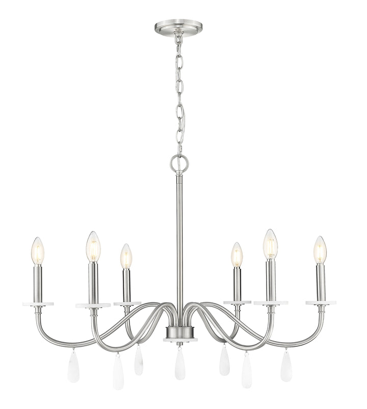 Toussant Six Light Chandelier in Brushed Nickel Z-Lite Canada