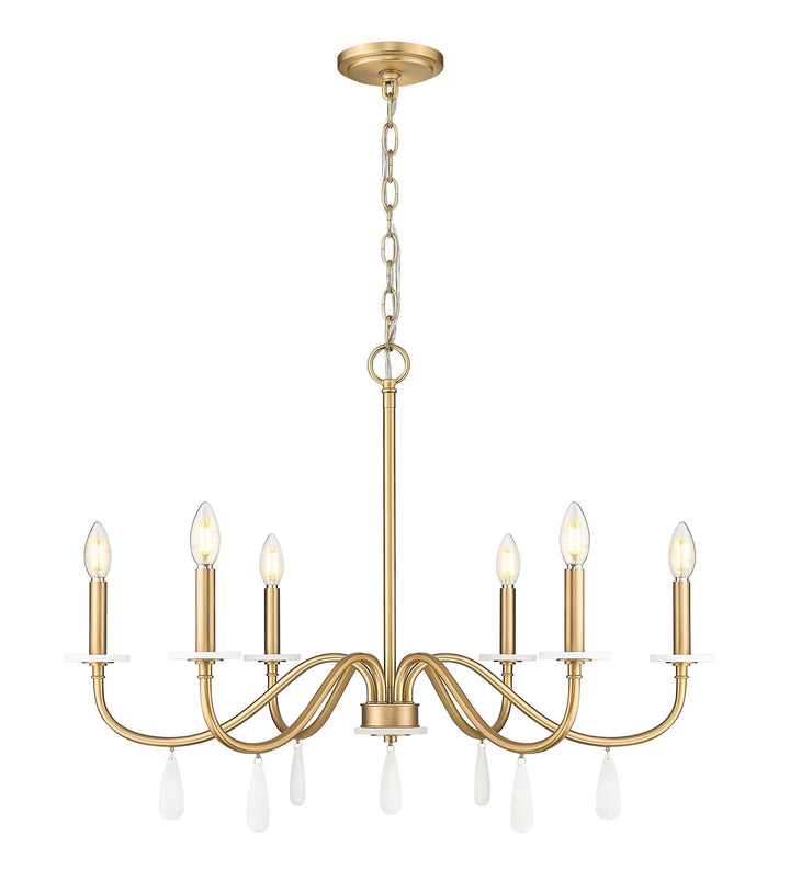 Toussant Six Light Chandelier in Modern Gold Z-Lite Canada